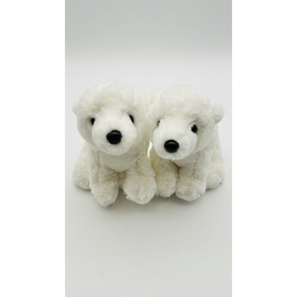 Two- NEW NWT Douglas Cuddle Toy White Polar Bear 4499 Plush. Clean!